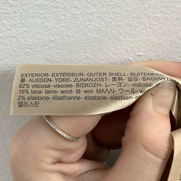 NWT Massimo Dutti Button Detail Trousers in Navy Blue - Picture 7 of 7